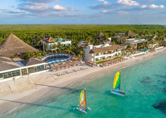 aerial view of beach at Desire Riviera Maya Resort